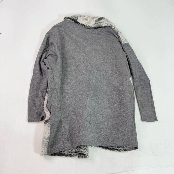 Dolan Sweater Cardigan Womens Extra Small Gray 3/4 Sleeve Cowl Neck Open Front - Picture 7 of 8